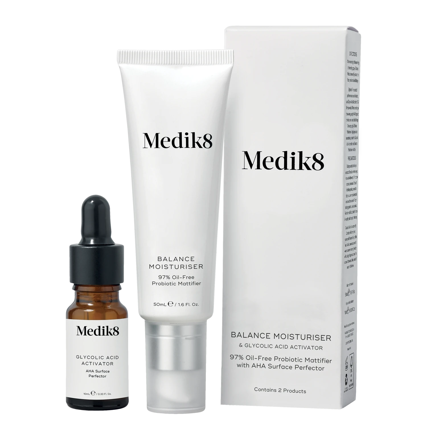 Medik8 Balance Moisturiser & Glycolic Acid Activator 3 Medik8 Balance Moisturiser & Glycolic Acid Activator